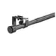 BEKRÄFTA black curtain rod set, metal & plastic, extends, modern design.