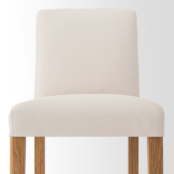 Modern BERGMUND bar stool with cushioned seat, wood base, lumbar support