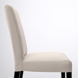 Modern chair with high back support, padded seat, elegant black legs. Comfortable, stylish, durable.