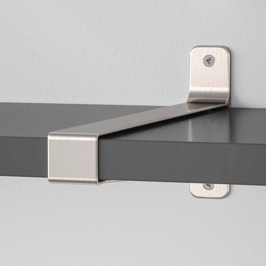 BERGSHULT / GRANHULT Wall shelf dark grey/nickelplated IKEA