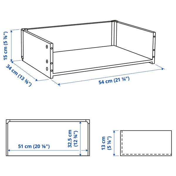 Illustration with measurements for the product: BESTÅ.