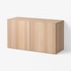 BESTÅ Shelf unit with doors, white stained oak effect/Lappviken white stained oak effect, 120x42x64 cm