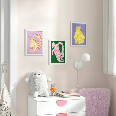 BILD Poster, colourful cats, 21x30 cm