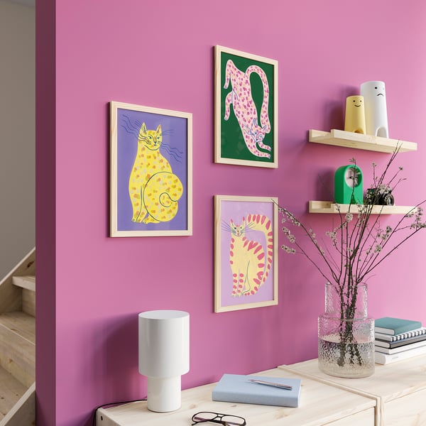 BILD Poster, colourful cats, 21x30 cm