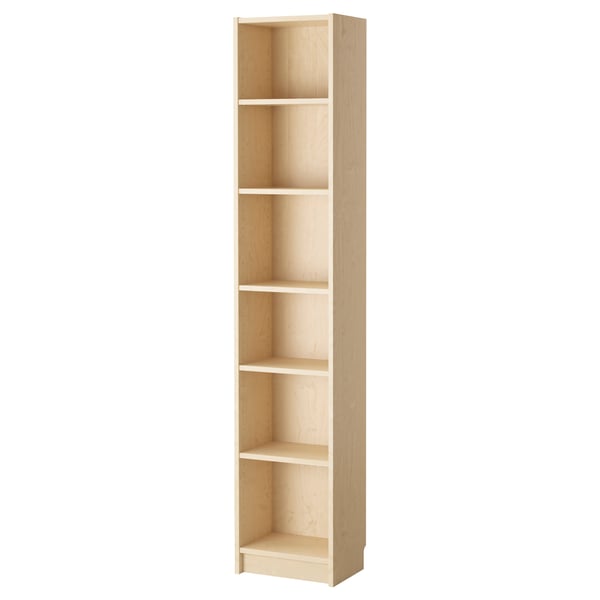 Bookcase, BILLY, birch veneer, 40x28x202 cm IKEA