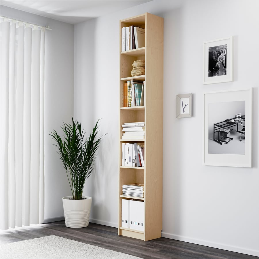 Bookcase, BILLY, birch veneer, 40x28x237 cm IKEA