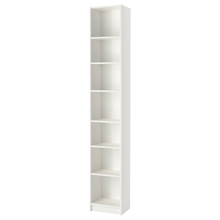 BILLY bookcase with height extension unit, white, 40x40x237 cm IKEA