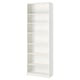 BILLY Bookcase with height extension unit, white, 80x40x237 cm