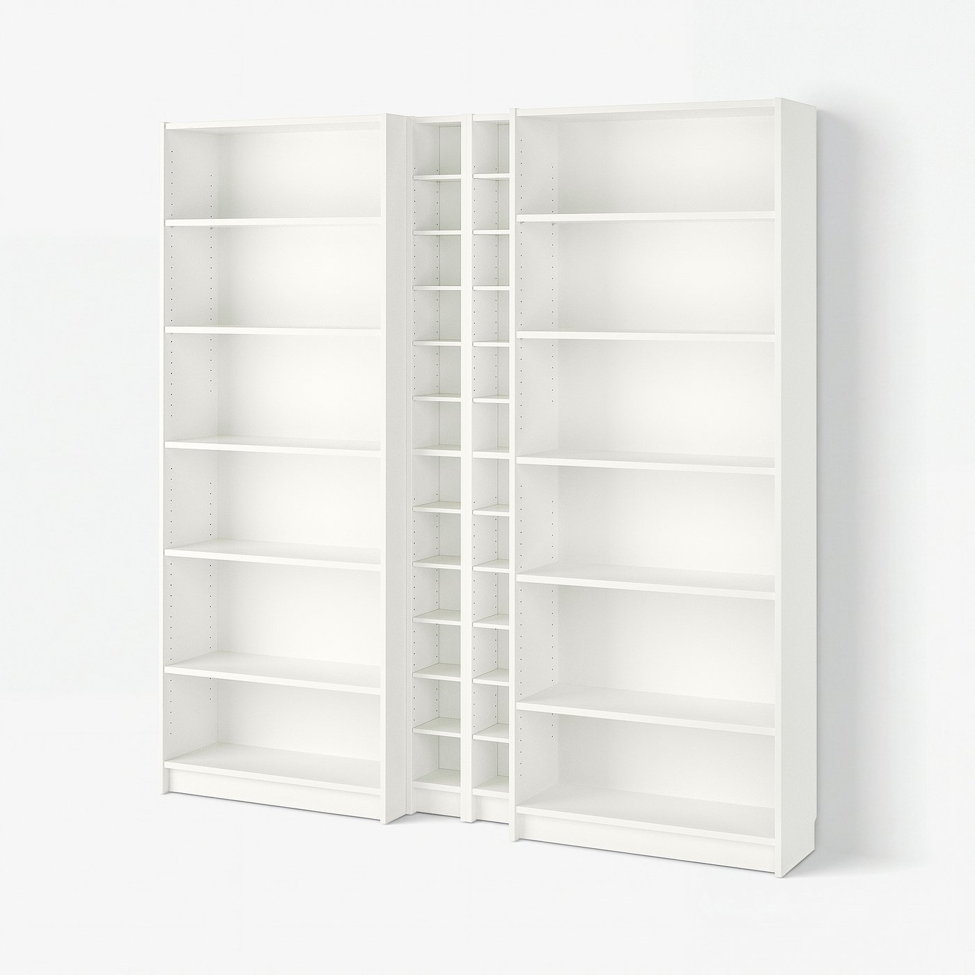 BILLY / GNEDBY bookcase, white, 200x28x202 cm - IKEA