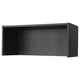 Black BILLY bookcase height extension unit - open, rectangular, wooden.