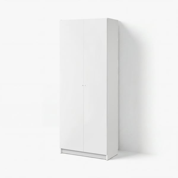 BILLY / OTTEBOL Bookcase with doors, white, 80x41x202 cm