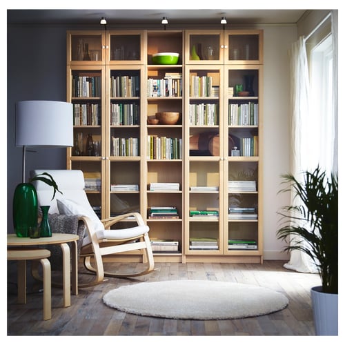 Bookcase, BILLY, birch veneer, 200x30x237 cm IKEA