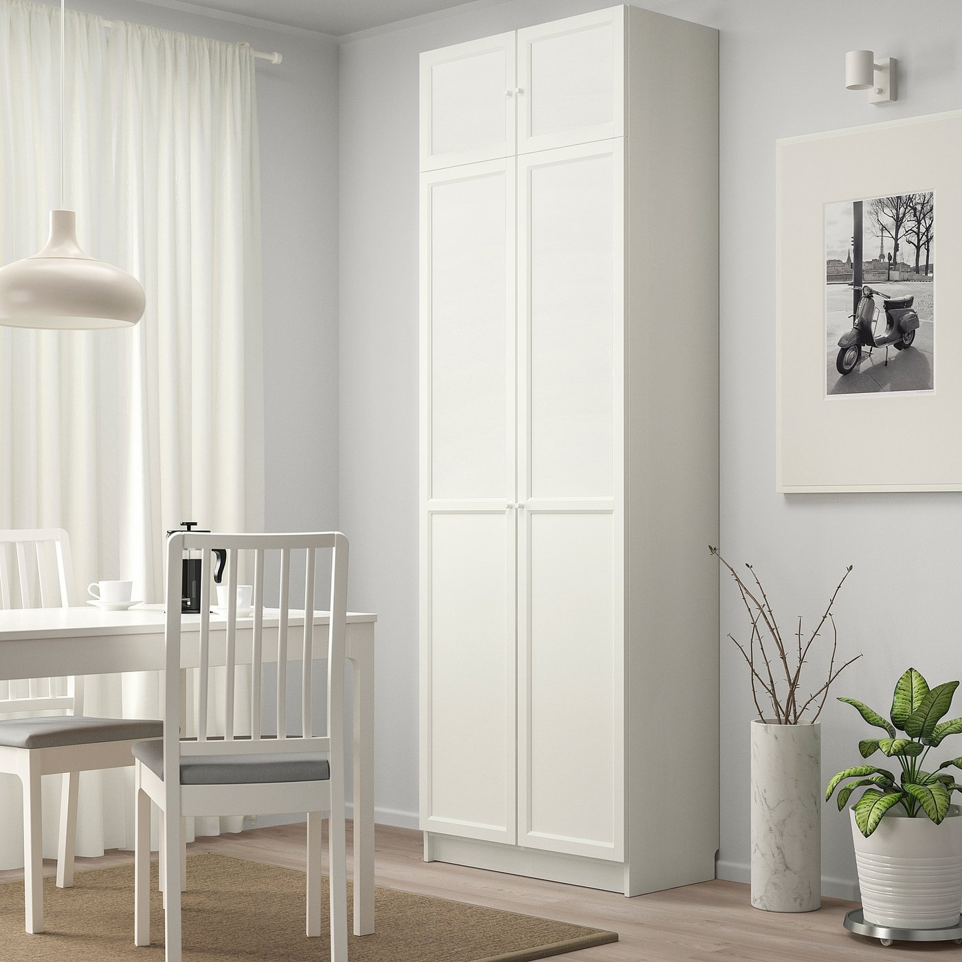 【Ikea】Billy Bookcase BILLY / OXBERG bookcase w height extension ut/drs, white