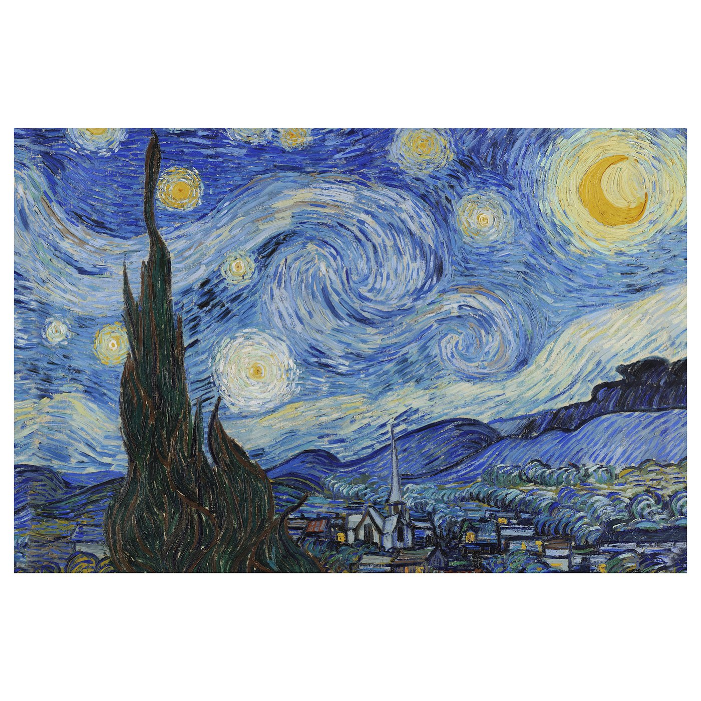 BJÖRKSTA Picture, Starry Night, 118x78 cm - IKEA