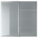 Glass wardrobe doors: BJÖRNÖYA, frosted clear, rectangular, with safety film, sliding.