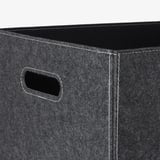 Shareable a well-stitched, dark gray storage bin with side handles, part of the BLÄDDRA series.