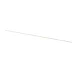 BOAXEL white mounting rail, straight steel bar for wall storage.