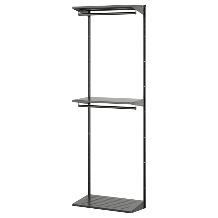 BOAXEL Wardrobe combination anthracite IKEA
