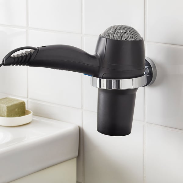 Hairdryer holder, BOBSJÖN, zinc plated IKEA