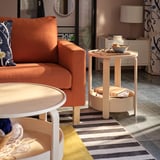 BORGEBY Side table, birch veneer, 46 cm