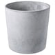 Option: BOYSENBÄR: gray concrete planter with speckled texture and soft base protectors.