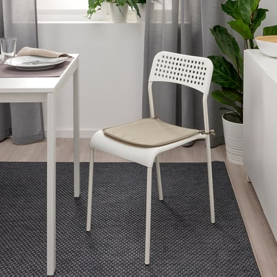 LOBERGET / MALSKÄR Swivel chair + pad, white/dark gray - IKEA