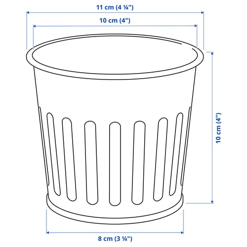 Illustration with measurements for the product: CITRONMELISS.