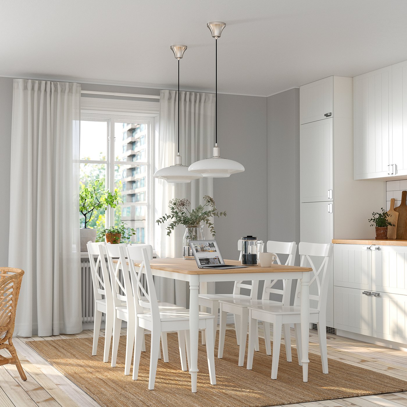 Dining table, DANDERYD, oak veneer, 180x90 cm - IKEA
