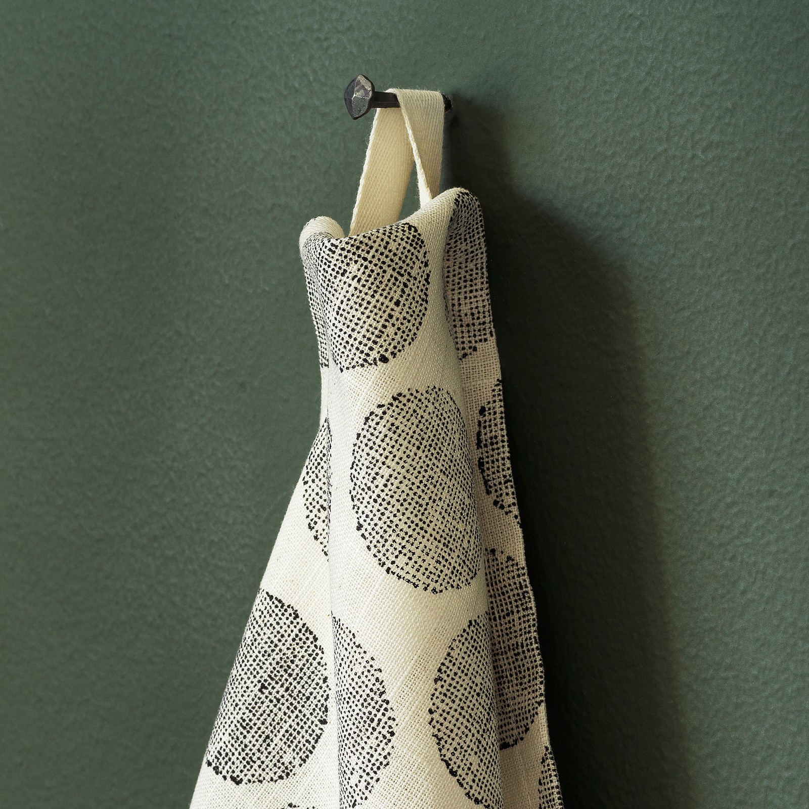 DEKORERA Tea towel, dotted natural/grey, 60x60 cm IKEA