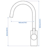 Illustration with measurements for the product: DELSJÖN.