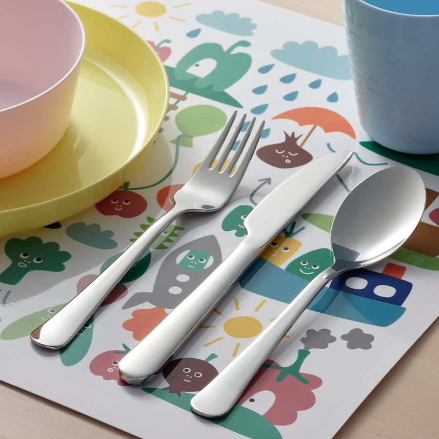 Children's 3piece cutlery set, DRAGON, stainless steel IKEA
