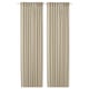Pair of beige linen DYTÅG curtains with textured fabric, rod pocket header, offering privacy and light filtering.