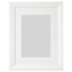 White picture frame, rectangular, classic design with smooth edges, no image, empty.