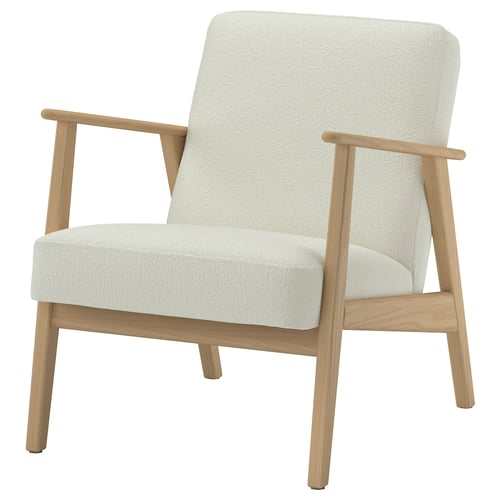 EKENÄSET Armchair, oak effect/Axvall off-white