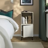 EKET Cabinet combination with legs, white beige/metal black, 35x35x80 cm
