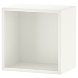 White EKET cube-shaped storage shelf, sleek modern design.