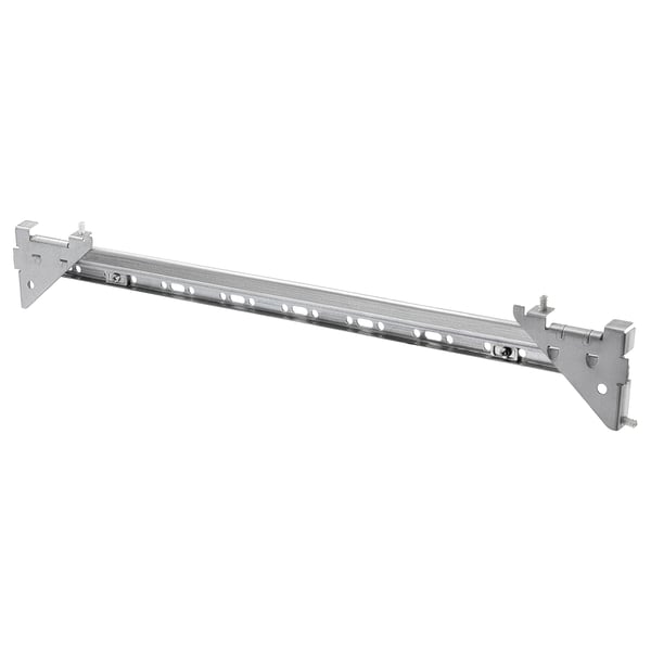 EKET suspension rail: metal, angled supports, slots, wall-mount.