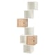 EKET shelves: modern white stackable set with light wood boxes, clean lines, for versatile storage.