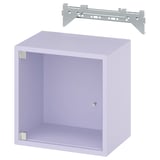 EKET Wall cabinet with glass door, pale lilac, 35x25x35 cm