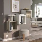 EKET Wall-mounted cabinet combination, beige/white, 105x35x70 cm