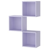 EKET Wall-mounted cabinet combination, pale lilac, 70x25x105 cm