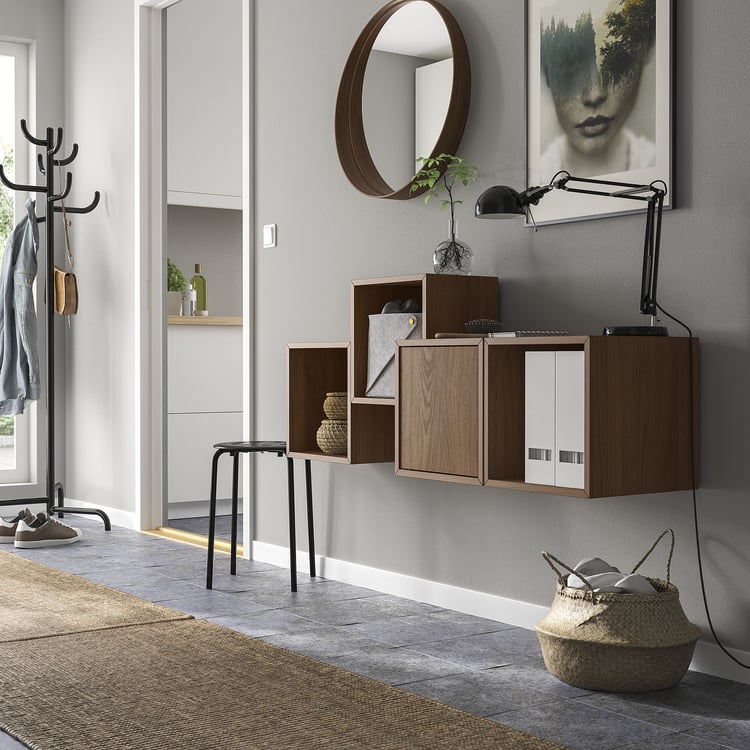 EKET Wallmounted combination walnut IKEA