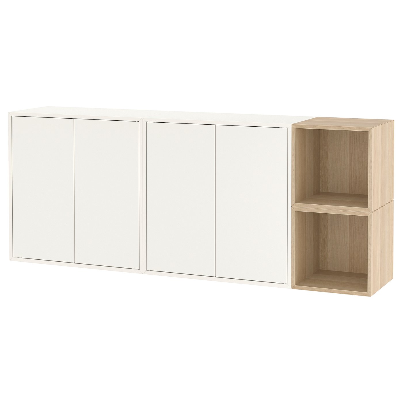 EKET wall-mounted cabinet combination, white, 175x35x70 cm - IKEA