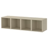 EKET Wall-mounted storage combination, beige, 140x35x35 cm