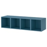 EKET Wall-mounted storage combination, dark grey-blue, 140x35x35 cm