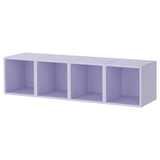 EKET Wall-mounted storage combination, pale lilac, 140x35x35 cm