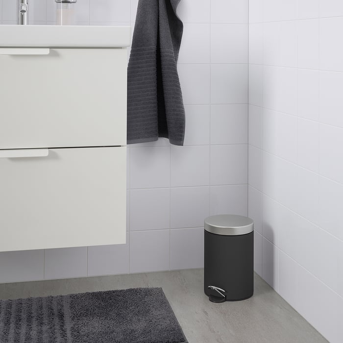 EKOLN waste bin, dark grey, 3 l IKEA