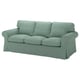 Option: EKTORP 3-seat sofa in teal; comfy, removable covers; sturdy, curved design