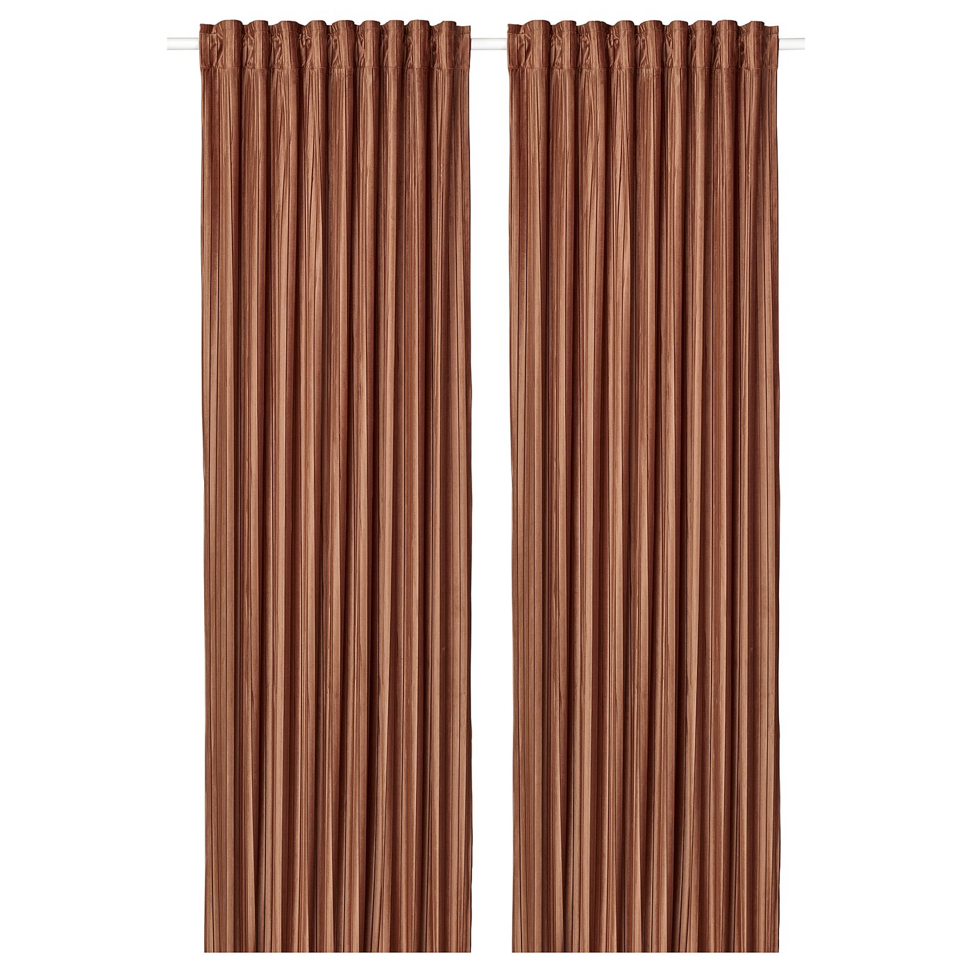 ELDTORN Room darkening curtains, 1 pair, brown, 145x300 cm IKEA