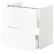 White ENHET bathroom cabinet with two drawers.